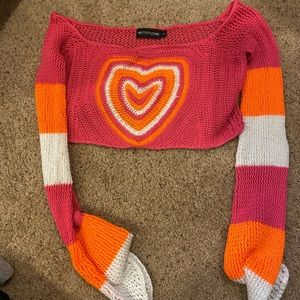 pretty little thing heart sweater